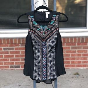 Francesca’s Black Patterned tank